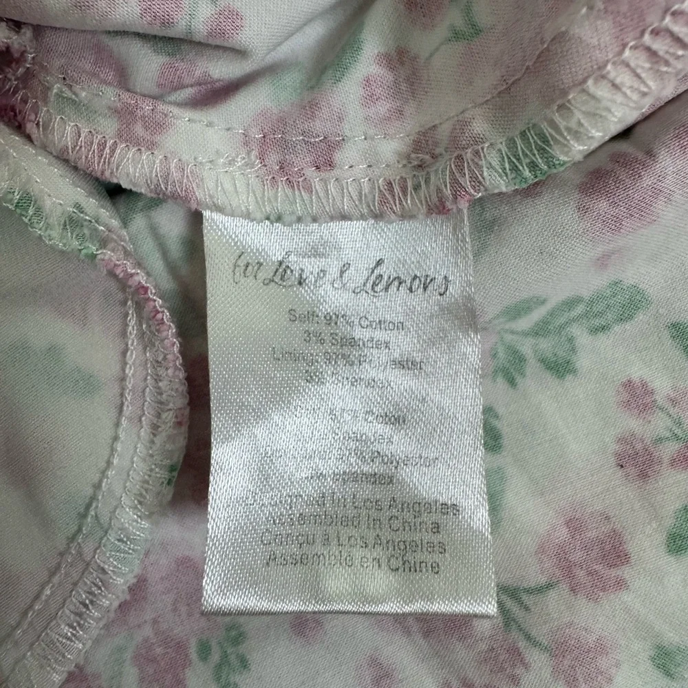 For Love And Lemons Pink and Red Smocked Mini Sundress with pockets - Picture 8 of 9